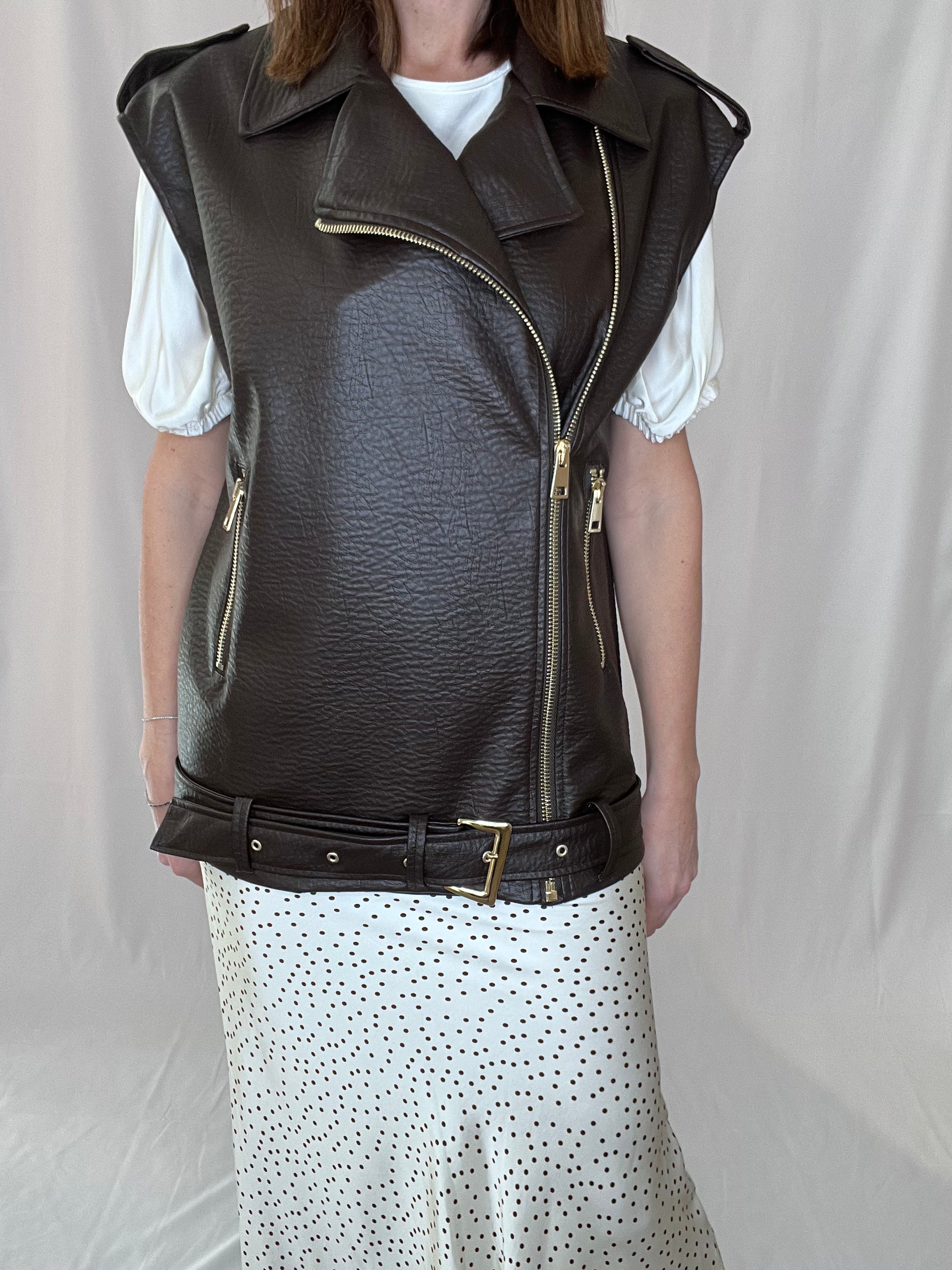 D'elle Gilet eco-pelle